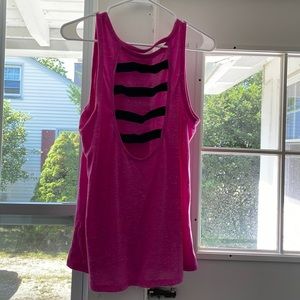 Victoria Secret Pink Tank top with cut out back - size large